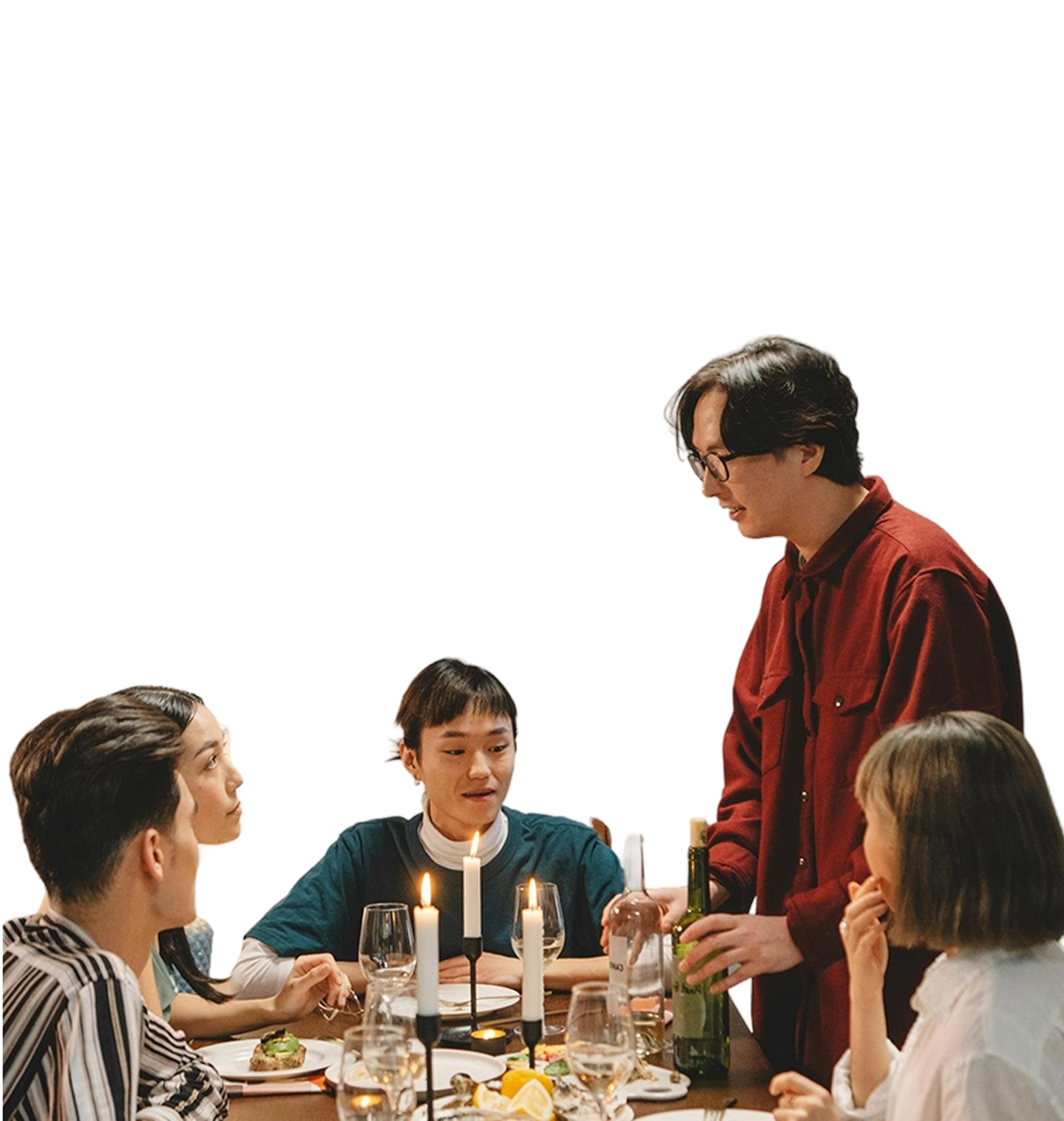 Share the love Friends sharing a meal together
